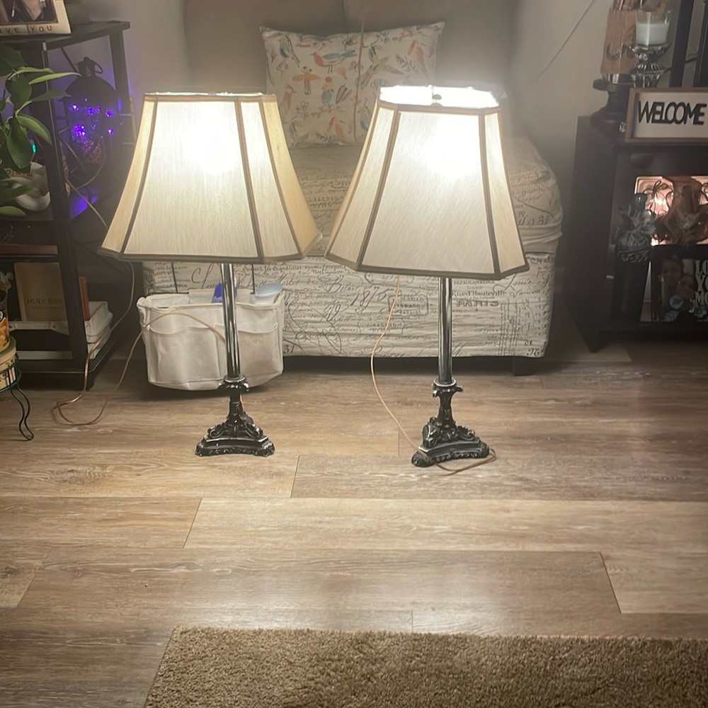 Two end table lamps. Very clean rarely used. $45.00